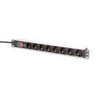 Assmann Electronic - PDU 1U aluminium, 7x sécurité + 1x sortie 16A, 4000W, 250VAC 50/60Hz