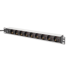 Assmann Electronic - PDU 8 prises CEE 7/7, 1 fiche 10A, 250 VCA 50/60 Hz, fiche IEC C14, pré-fusible