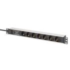 Assmann Electronic - PDU 1U aluminium, 6 prises de sécurité, 1 prise de courant 16A, 230VAC 50/60Hz