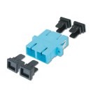 Assmann Electronic - Coupleur FO,Dx, SC à SC, MM OM3, Aqua douille céramique, boîtier plastic, vis