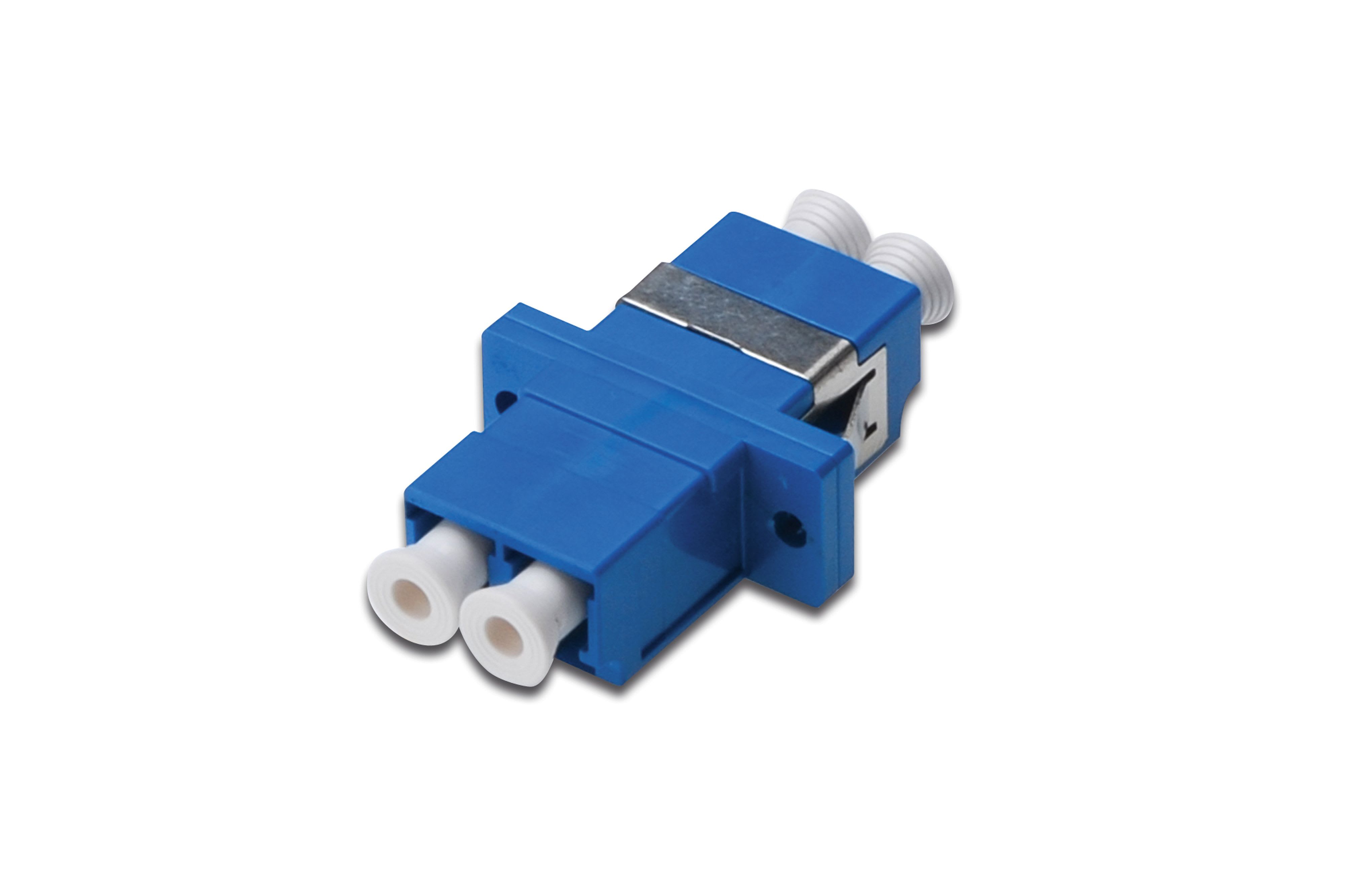 Assmann Electronic - Coupleur FO, Dx, LC à LC, SM, bleu, OS2 douille céramique, boîtier plastic, vis