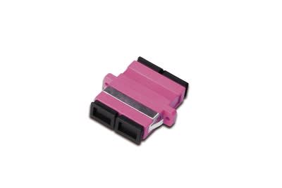 Assmann Electronic - Coupleur FO duplex SC sur SC MM OM4 violet douille céramique, vis incluses