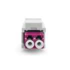 Assmann Electronic - Coupleur FO Dx LC MM-OM4, pour panneau Keystone violet, cadre Keystone inclus