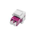 Assmann Electronic - Coupleur FO Dx LC MM-OM4, pour panneau Keystone violet, cadre Keystone inclus