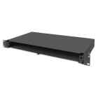 Assmann Electronic - Boîtier épissure FO 1U verrouillage vide sans panneau vis M20/M25 noir