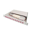 Assmann Electronic - Boîte d'épissure FO 1U équipée 12xLC DX OM4 pigtails colorés raccords