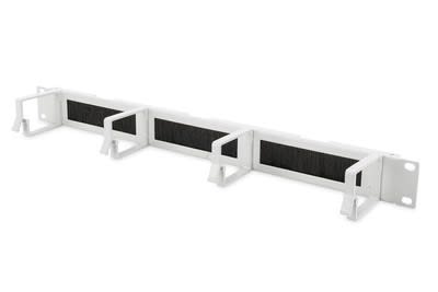 Assmann Electronic - Panneau rangement câbles 1U brosses 4xporte-câbles alu. 44x60mm gris