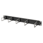 Assmann Electronic - Panneau passe-câbles 1U 5xanneaux en acier 40 x 75 mm noir