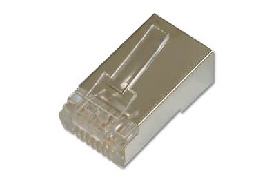 Assmann Electronic - Connecteur modulaire, pour câble rond, 8P8C blindé, paquet de 100 pièces