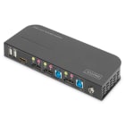 Assmann Electronic - Commutateur KVM, 2x1 ports DP, sortie DP/HDMI, USB 4Kx2K@60 Hz