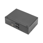 Assmann Electronic - Commutateur KVM 2x1 (DP, DP Out, USB) 2xUSB + 2 haut-parleurs + 2 micros