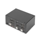 Assmann Electronic - Commutateur KVM 2 ports Double affichage 4K à 60 Hz charge multiplateforme