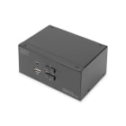Assmann Electronic - Commutateur KVM 2 ports Double affichage 4K à 60 Hz charge multiplateforme