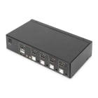 Assmann Electronic - Commutateur KVM 4 ports Simple affichage KVM HDMI de bureau