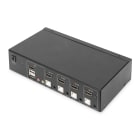 Assmann Electronic - Commutateur KVM 4 ports Simple affichage KVM HDMI de bureau