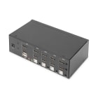 Assmann Electronic - Commutateur KVM 4 port+J2872:L2874s, Double affichage HDMI 4K à 30Hz