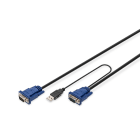 Assmann Electronic - KVM Cable-Set,VGA,PS-2-Mouse,PS-2-clavier, USB noir, 3,0 m