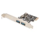 Assmann Electronic - Carte d'extension PCI Express USB3 2 ports A/F, 1x LP bracket, NEC UPD720202