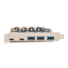 Assmann Electronic - Carte PCIe 5 ports, 2x USB-C + 3x USB A, 5 x SuperSpeed 10 Gbit/s