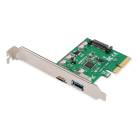 Assmann Electronic - Carte PCIe 2 ports, USB Type-C + USB Type-A, jusqu?à 10 Gbit/s