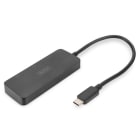 Assmann Electronic - Répartiteur vidéo 8K, 3 ports USB-C vers 3x DP, MST, noir