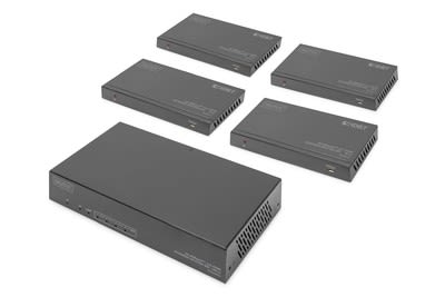 Assmann Electronic - Kit d'extension - de repartition HDMI HDBaseT, 150 m, 1 x 4 EDID, 4K - 60 Hz, HD