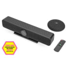 Assmann Electronic - Barre vidéo 4K tout-en-un kit ePTZ, AI, 4x Mic/1xhaut-parleur, 1xmicro de table