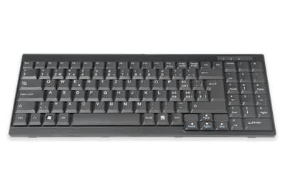 Assmann Electronic - Clavier pour consoles TFT noir, câble, version suisse