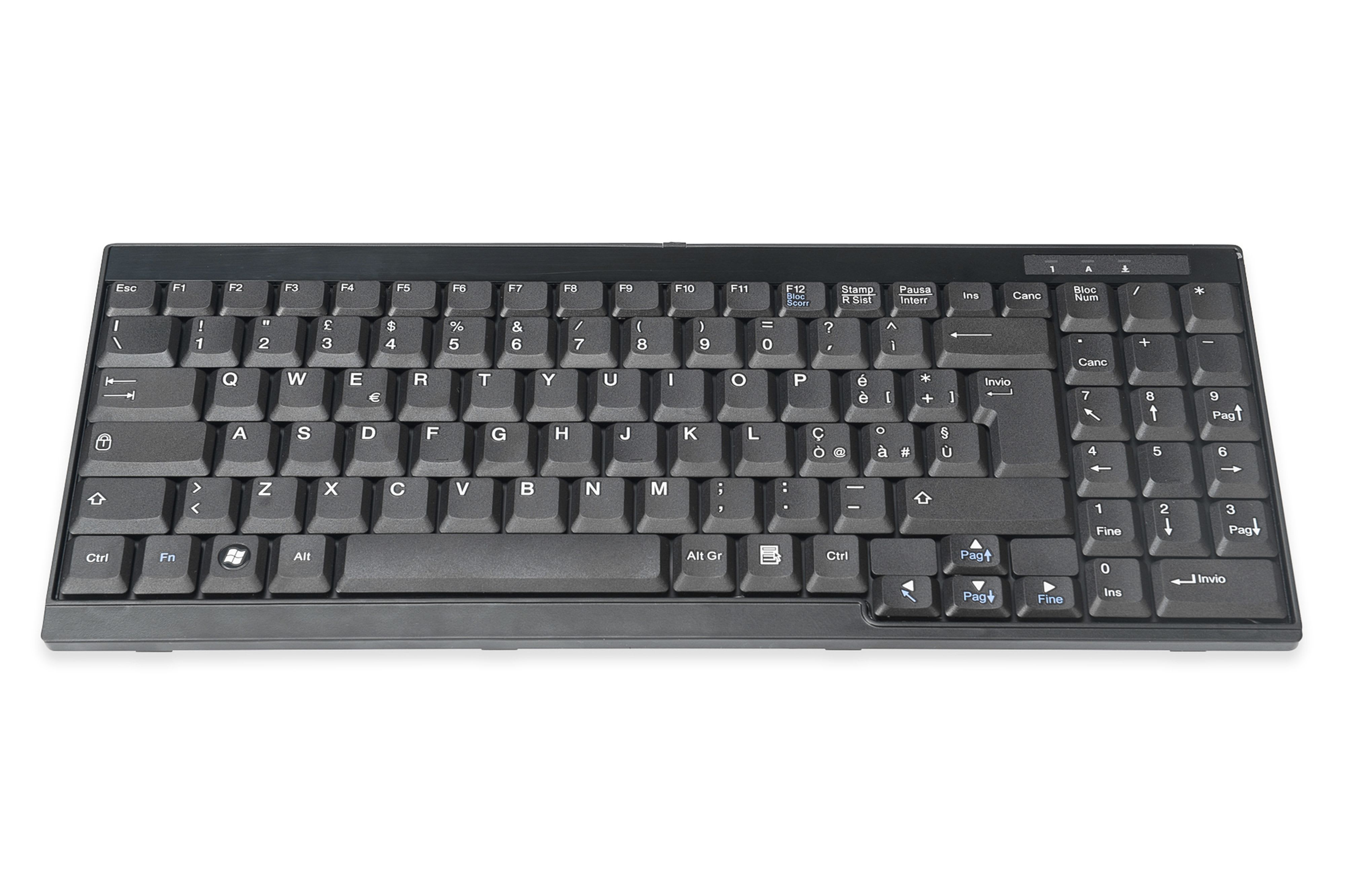 Assmann Electronic - Clavier pour consoles TFT noir, câble, version italienne