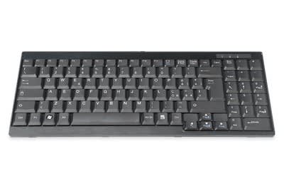 Assmann Electronic - Clavier pour consoles TFT noir, câble, version italienne