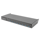 Assmann Electronic - Console modulaire LCD TFT HD 8 ports VGA avec 8 ports VGA KVM, clav. IT, noir