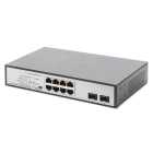 Assmann Electronic - Switch Gigabit 8 ports RJ45 (6xPoE) + 2G SFP 180W 2 x SFP Uplink - 802.3af/at/bt