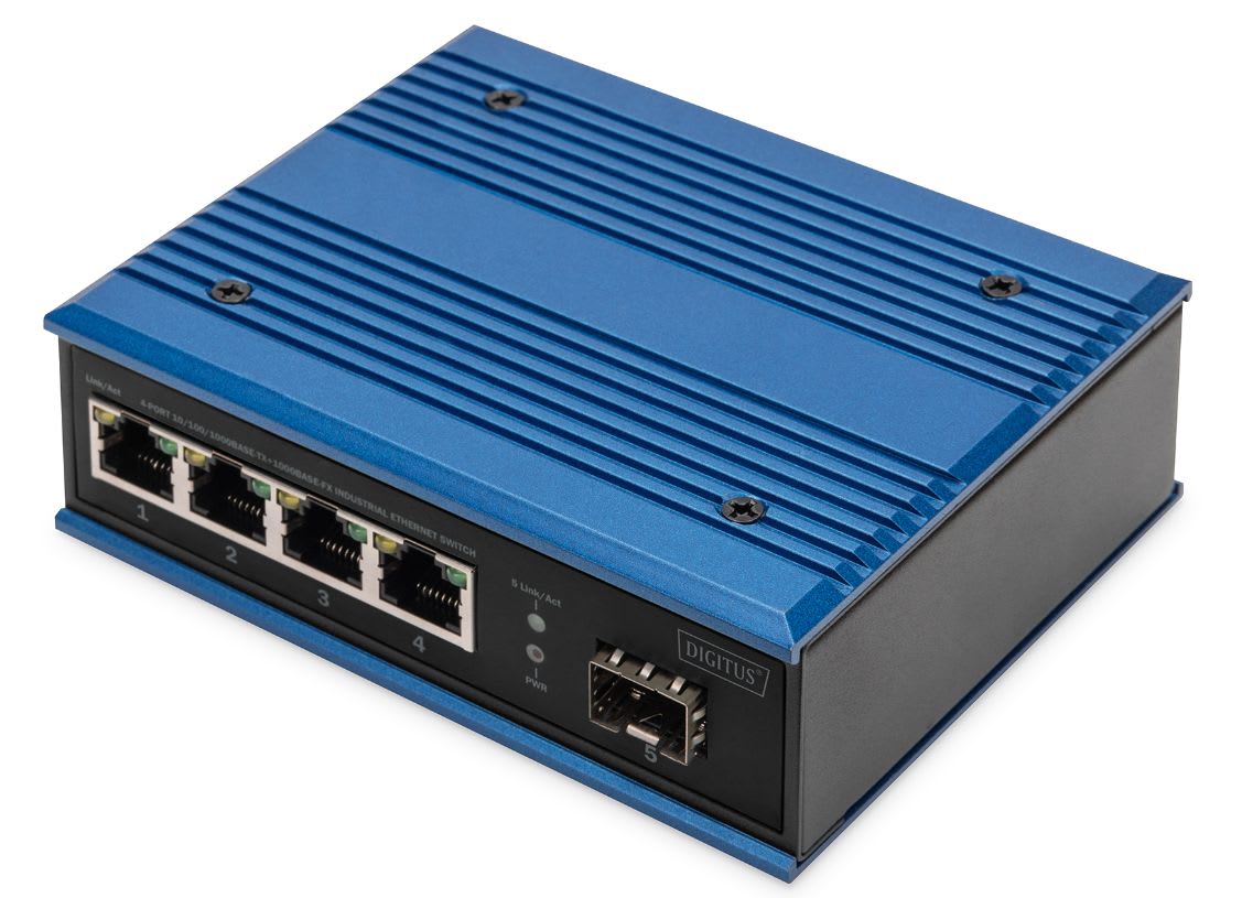 Assmann Electronic - Switch industriel 8+1 ports Gigabit Ethernet PoE Non administré, 8 ports RJ45 10