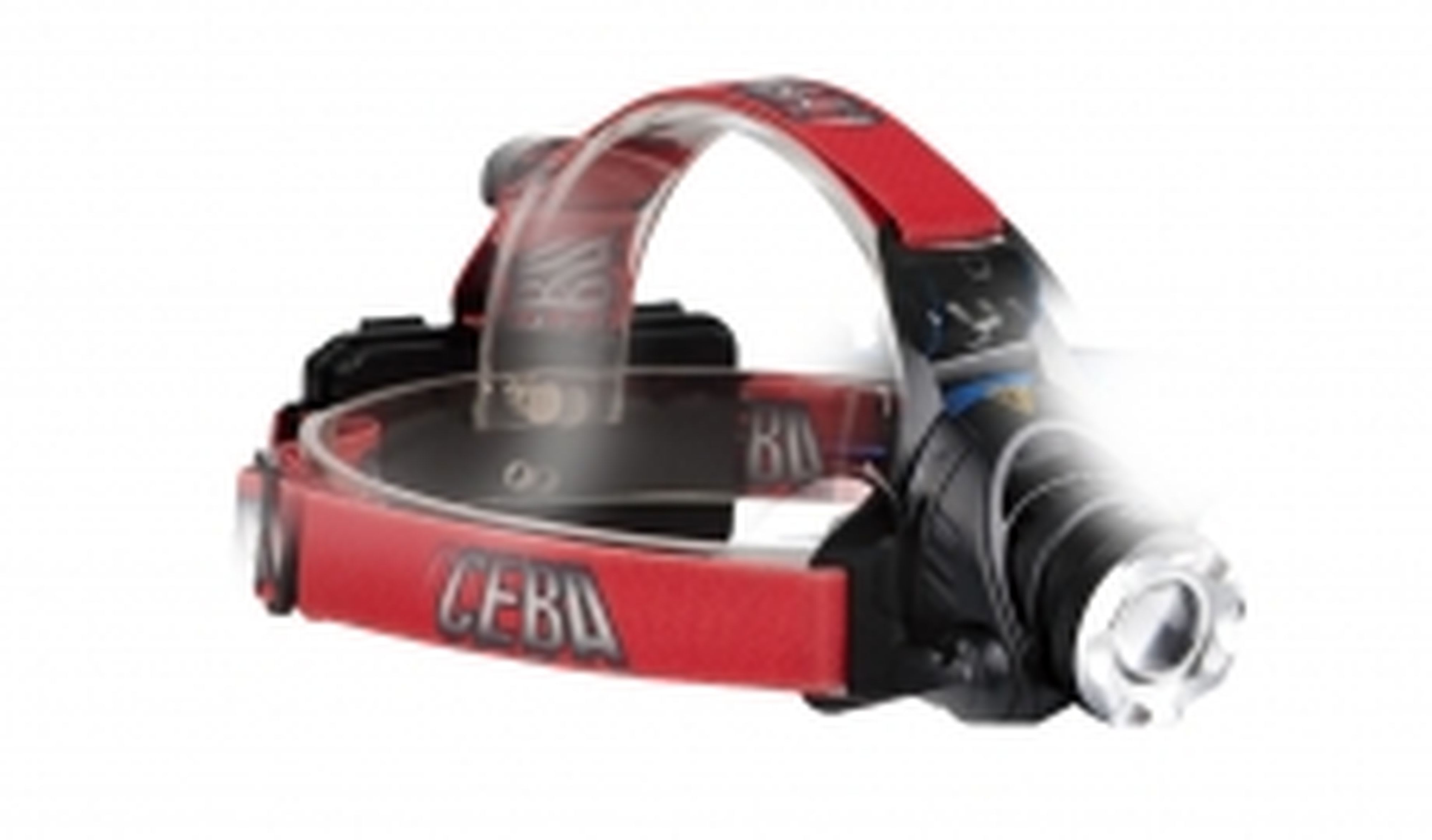 CEBA - Lampe frontale 1 LED 10W - portée d'éclairage 250m - fonctionne avec 2 batteries