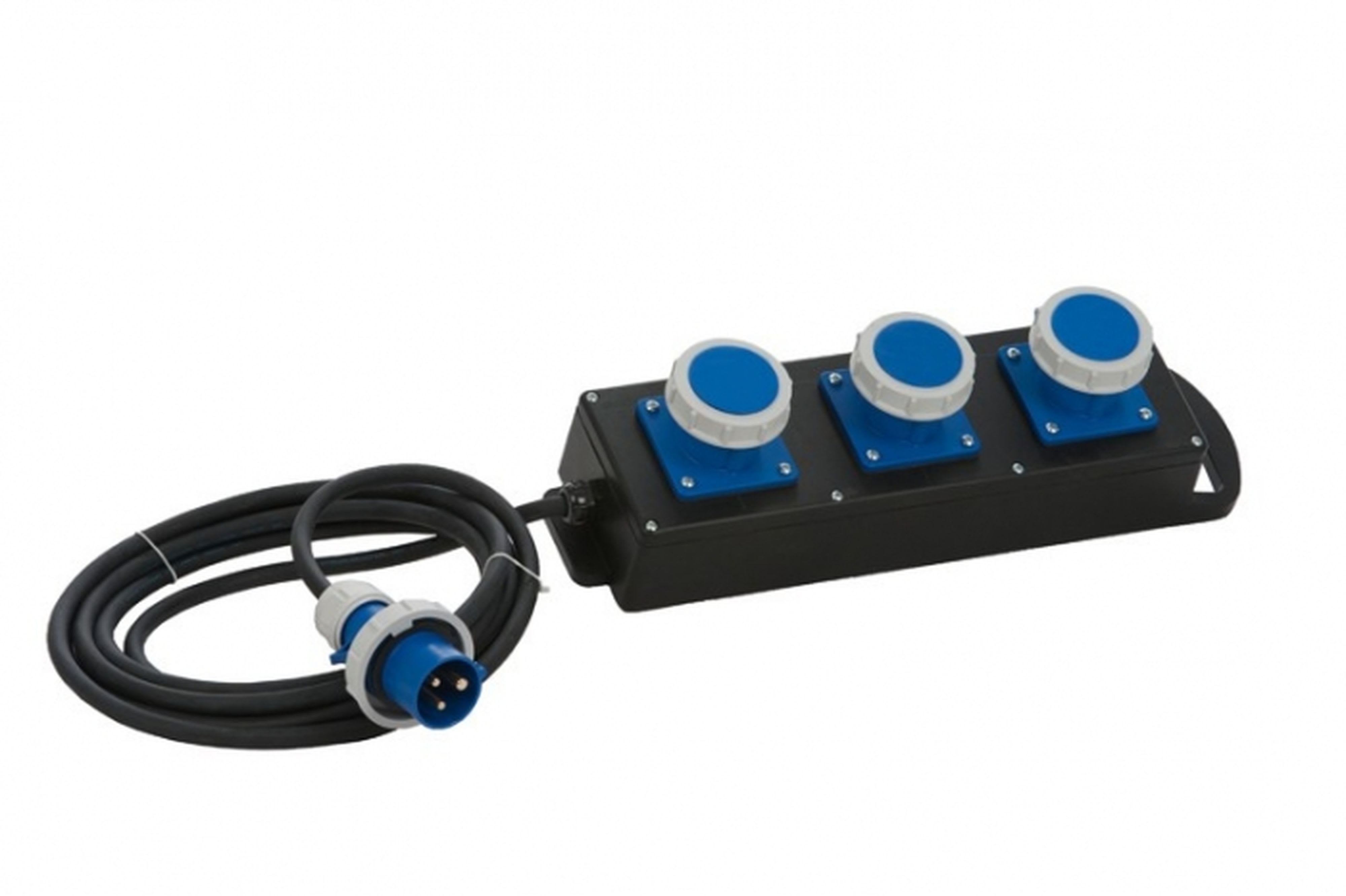 CEBA - Bloc de distribution à 3 prises à clapet 250V P17 IP66-67 - 5m H07RNF 3G2,5