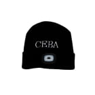 CEBA - Bonnet 4 LED à piles - noir - 60 lumen - 1W - 3 puissances d'éclairage + 1 stop