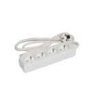 CEBA - Bloc 4 prises domestique blanc - 1,5m de câble HO5VVF 3G1 - IP20
