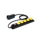 CEBA - Bloc 5 prises PRO à clapet 16A 250V - interrupteur lumineux marche-arrêt - 1,5m