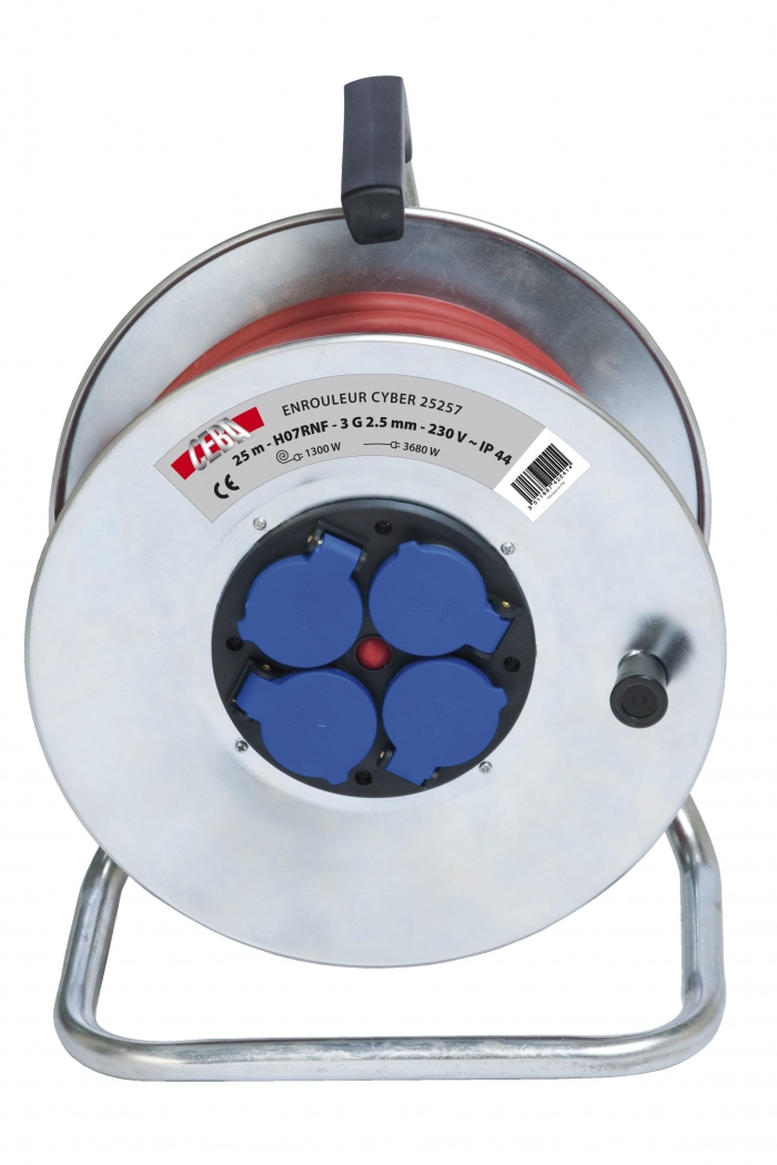 CEBA - Bloc 4 prises DS1 250V avec 5m de câble H07RNF 3G2,5 + fiche DS1 - IP55