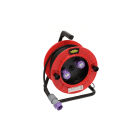 CEBA - Enrouleur électrique 2 socles P17 à clapet - 25m câble HO7RNF 2x4 16A - 24V