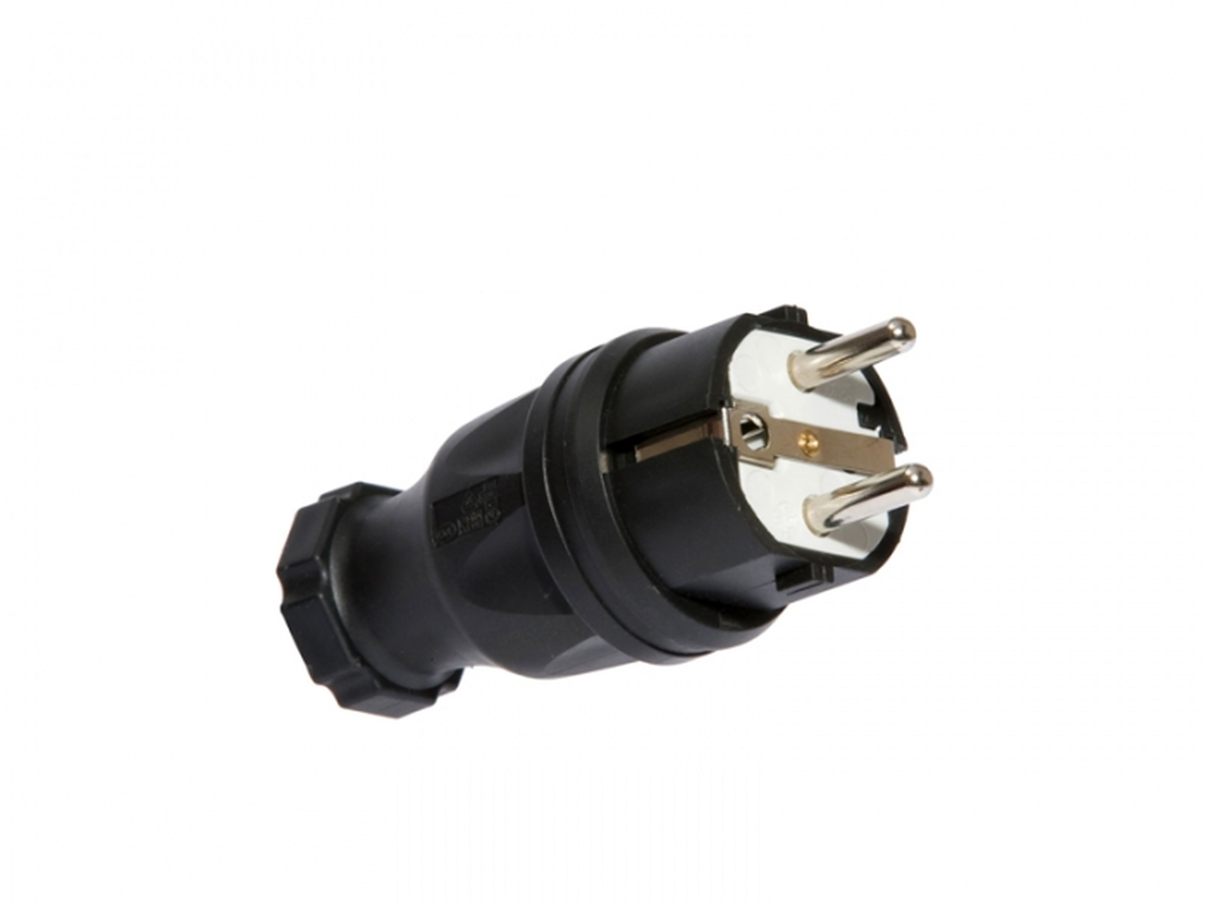 CEBA - Fiche mâle 16A 250V 2P+T NF+ SCHUKO - caoutchouc - pour câble 3G1,5 et 3G2,5