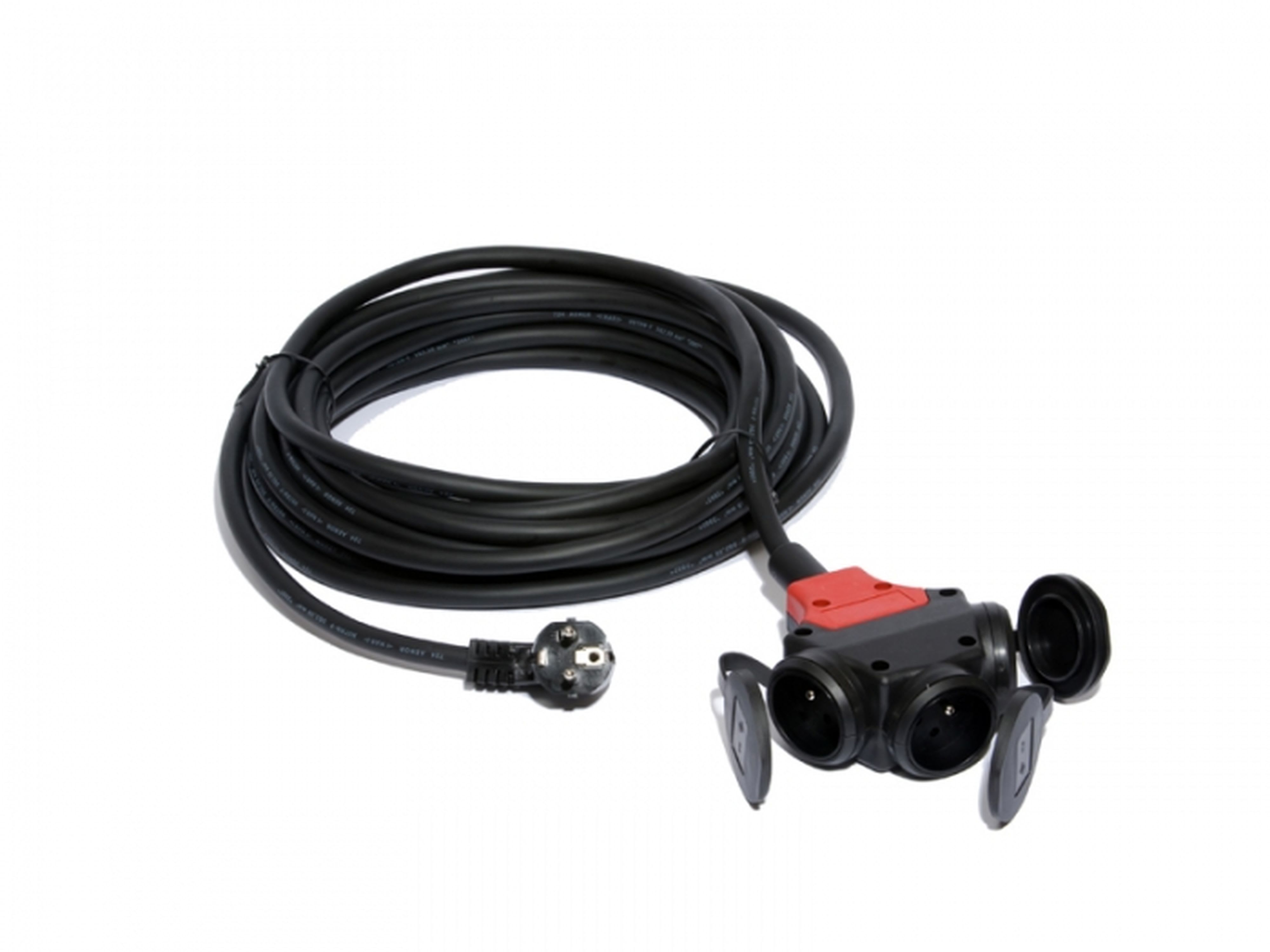 CEBA - Prolongateur PRO 3 soties à clapet caoutchouc 16A 250V - 10m H07RNF 3G1,5