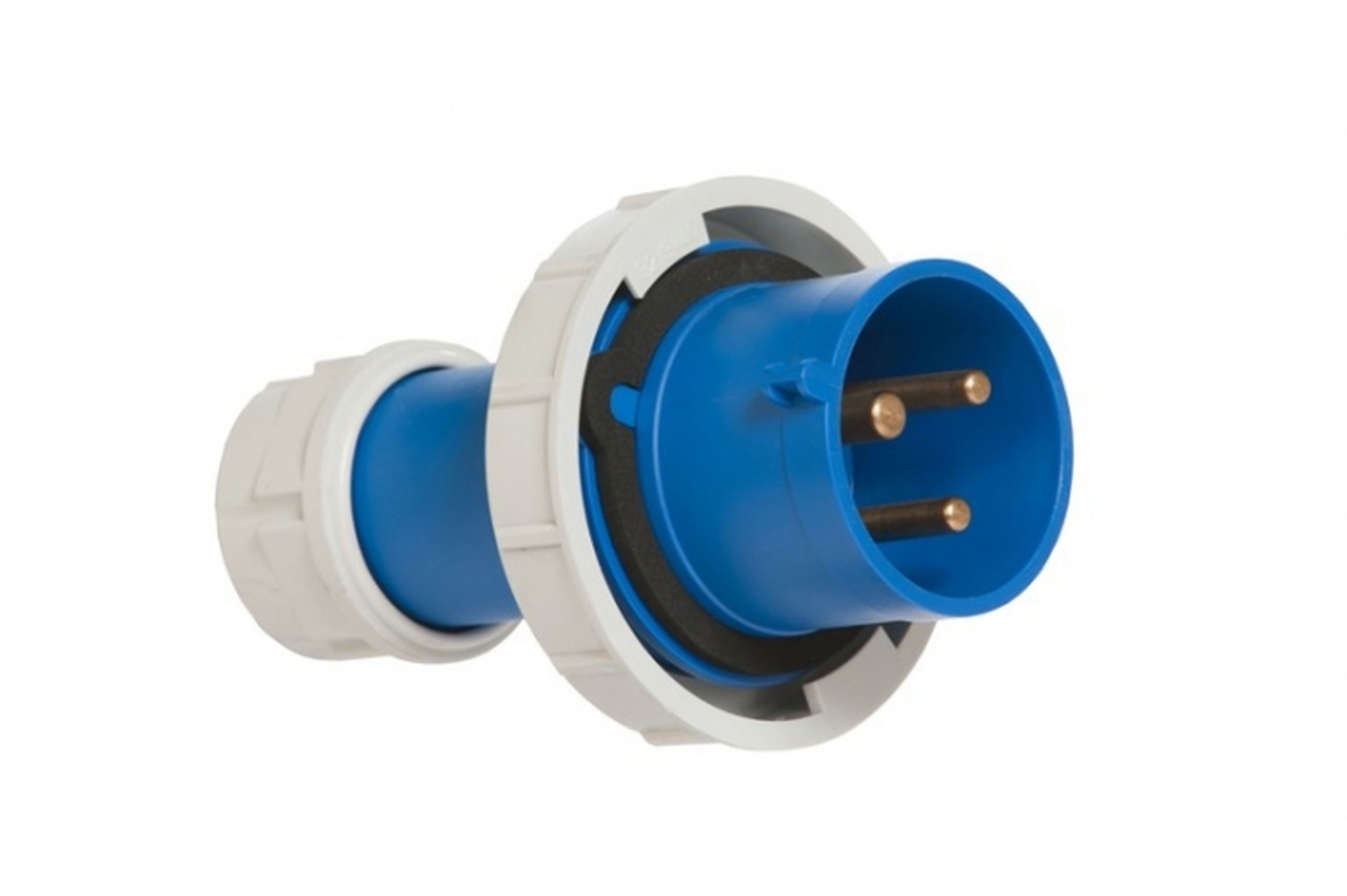 CEBA - Fiche mâle 250V - 2P+T - 16A - norme CEE 17 - caoutchouc dur - IP67