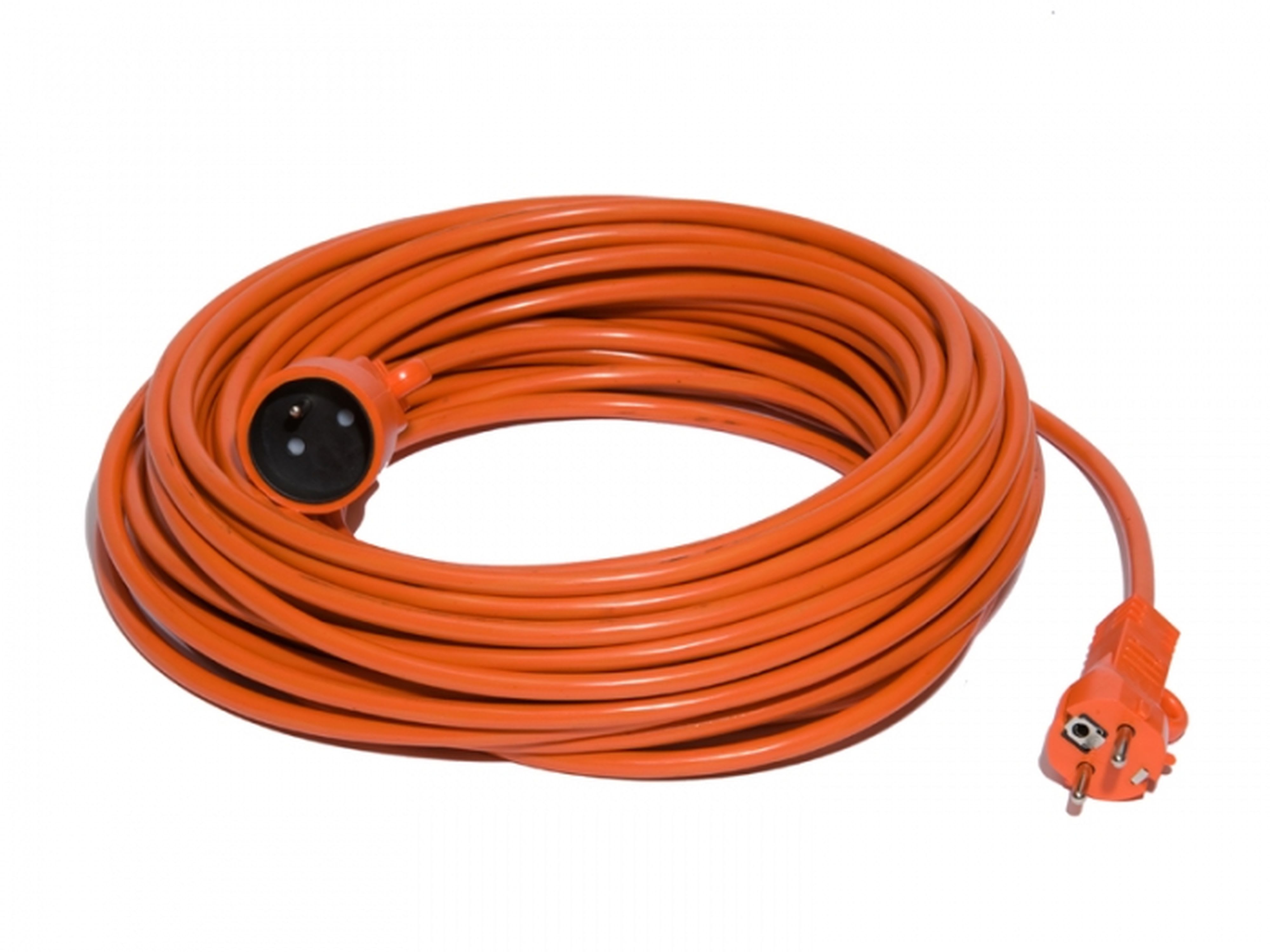 CEBA - Prolongateur jardin orange - 20m H05VVF 2X1,5 - fiche et prise 16A 250V