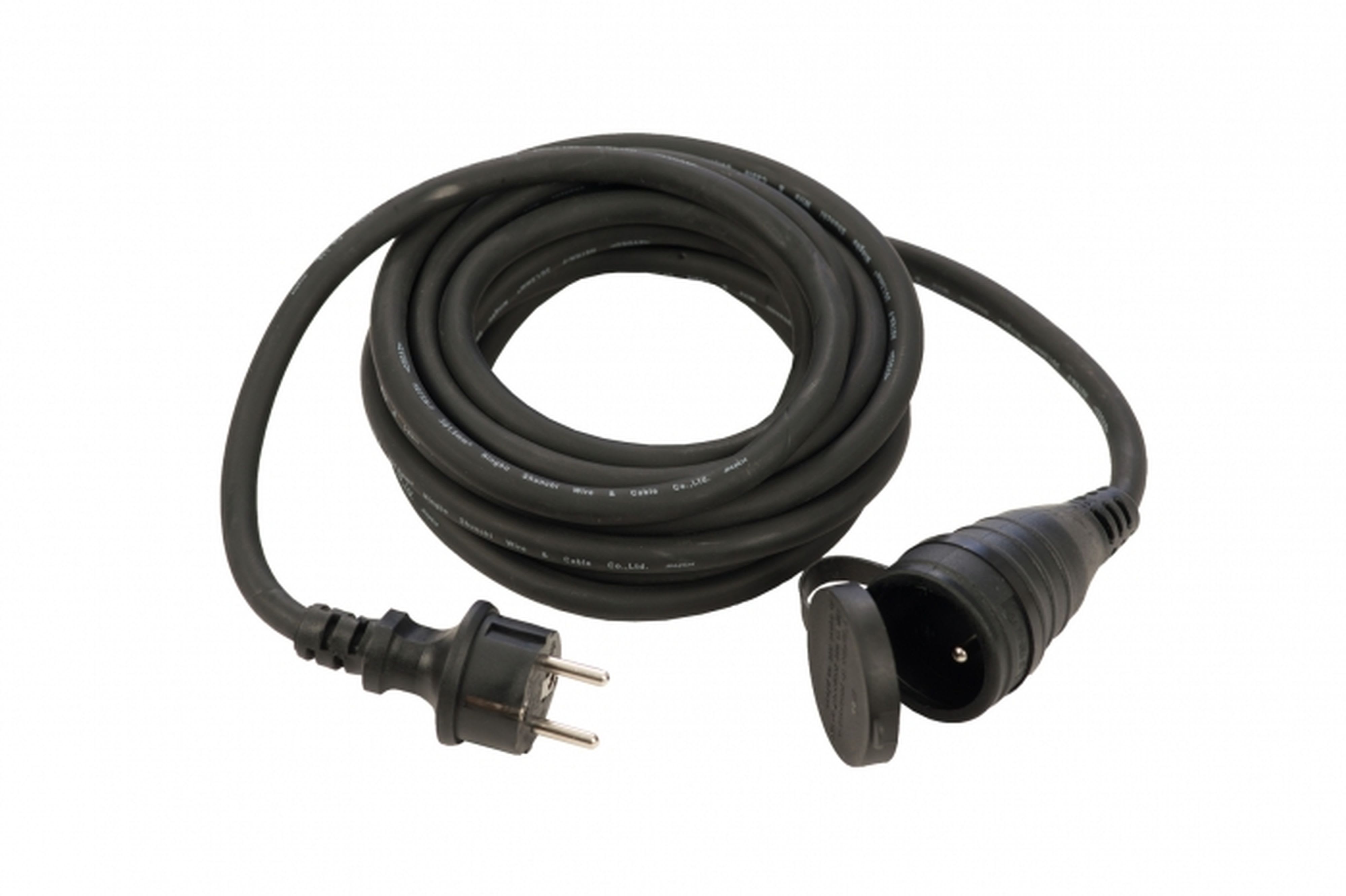 CEBA - Prolongateur PRO noir NF - 10m de câble HO7RNF 3G2,5 - fiche et prise 16A 250V