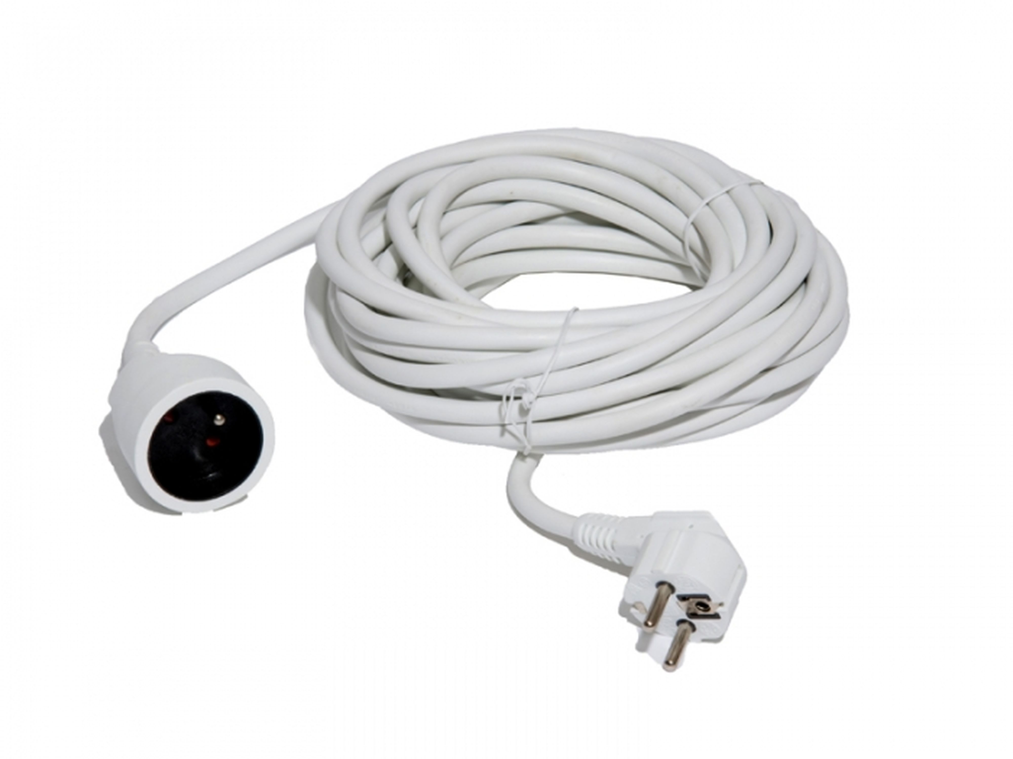 CEBA - Prolongateur domestique blanc NF - 5m de câble H05VVF 3G1,5 16A 250V