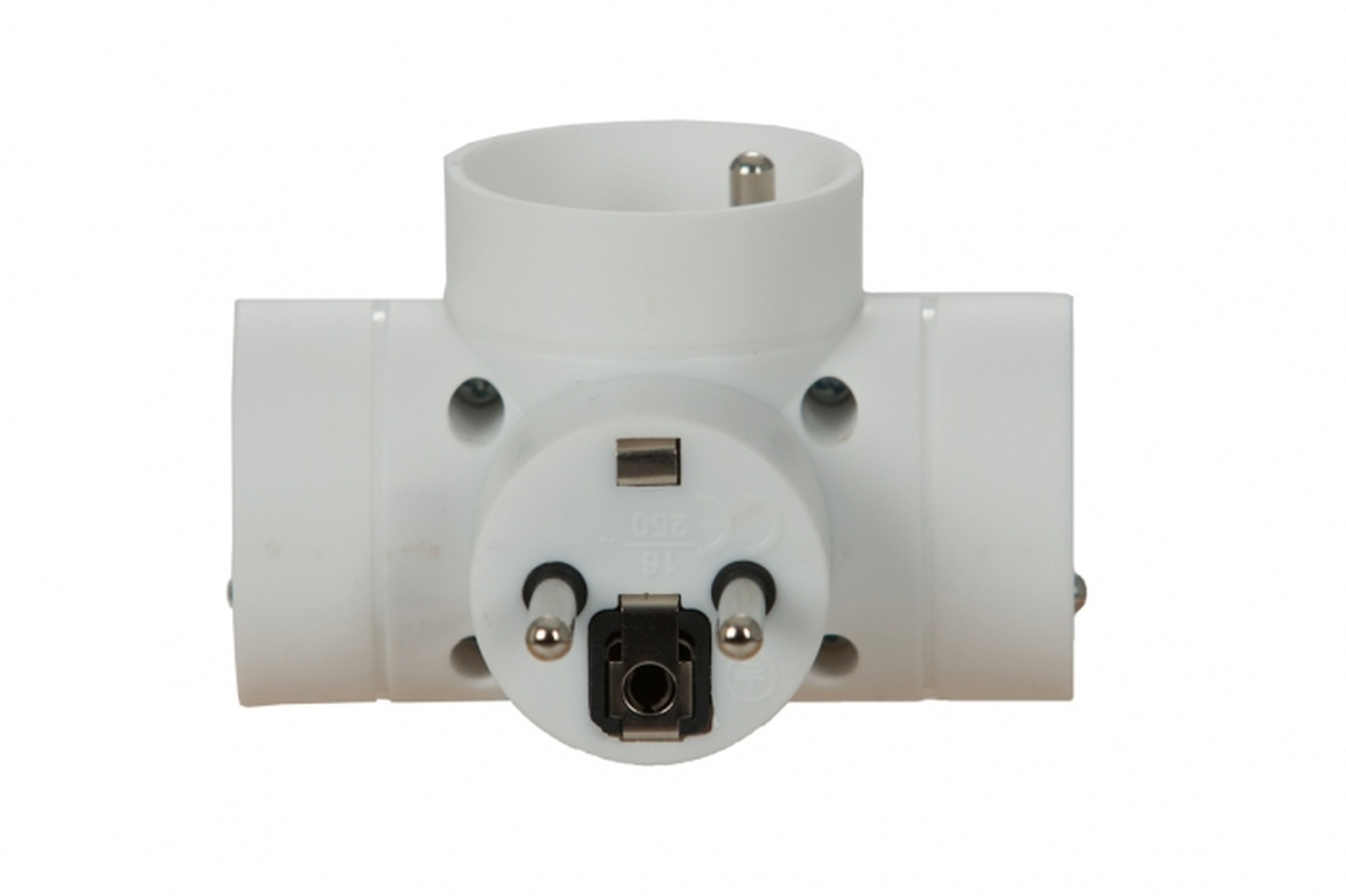 CEBA - Triplite 250V - 3 sorties NF - 2P+T - 16A - blanche - usage domestique
