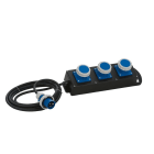 CEBA - Bloc de distribution à 3 prises à clapet 250V P17 IP66-67 - 5m H07RNF 3G2,5