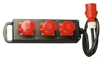 CEBA - Bloc de distribution à 3 prises à clapet 415V P17 - 2m H07RNF 4G4