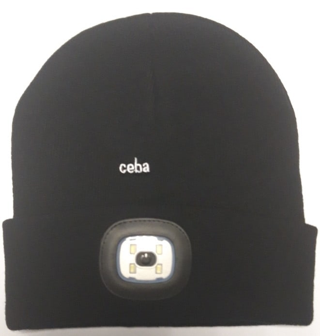 CEBA - Bonnet 4 LED rechargeable - noir - 50 lumen - portée 10m - 3 puissances